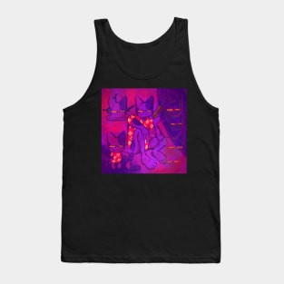 Funny Purple Cat Tank Top